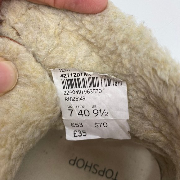 Topshop Brown Furry Hightop Sneakers - Women's - Picture 6 of 7